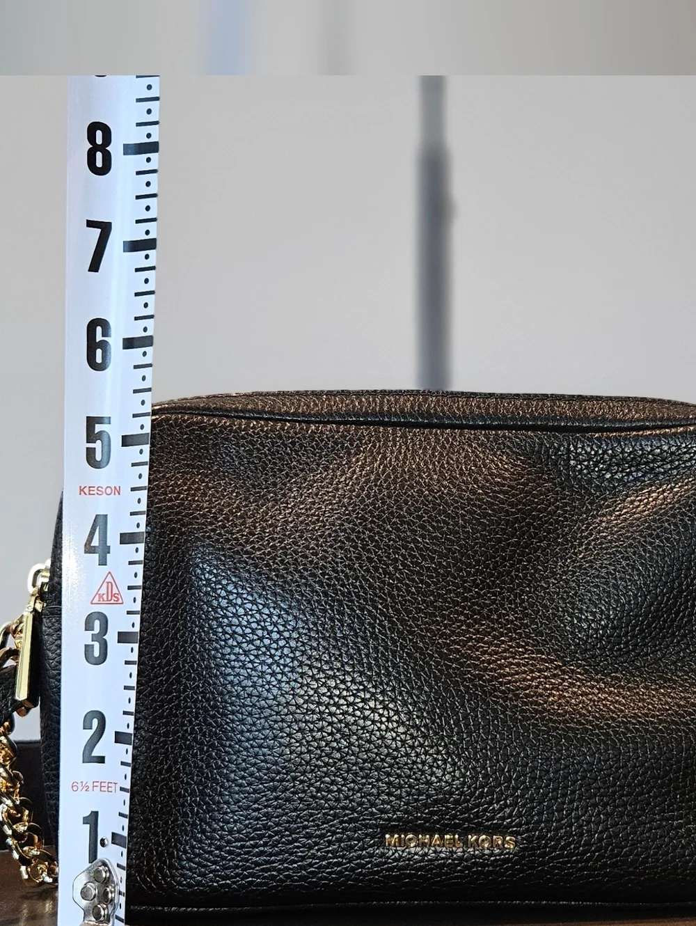 Michael Kors Bryant Medium Double Zip Camera Crossbody in Black Leather